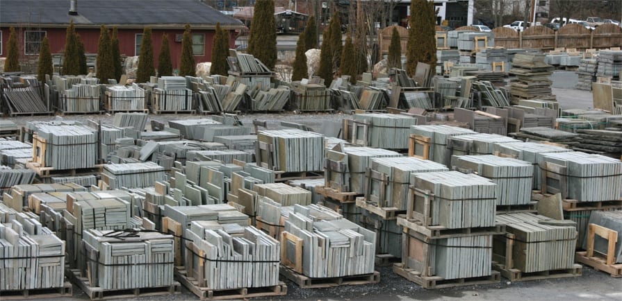Part of our on-site inventory of bluestone