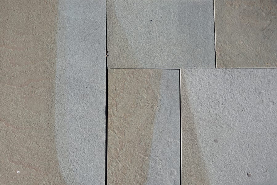 Close-up of sawn thermal, full range color, bluestone available throughout New Jersey