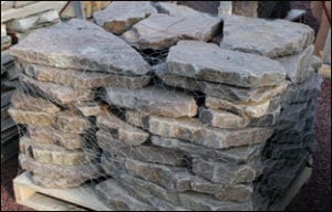 Picture of our Lilac bluestone stepping stones for garden walkways