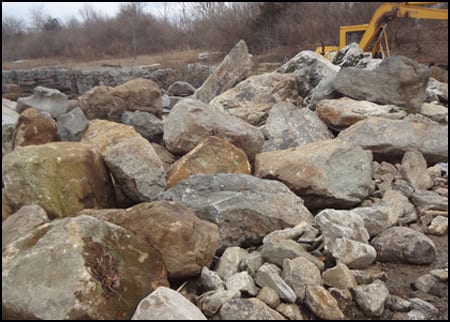 Indian Hill stone boulders