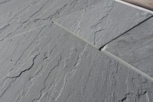 Another close-up picture of a natural cleft bluestone finish showing texture