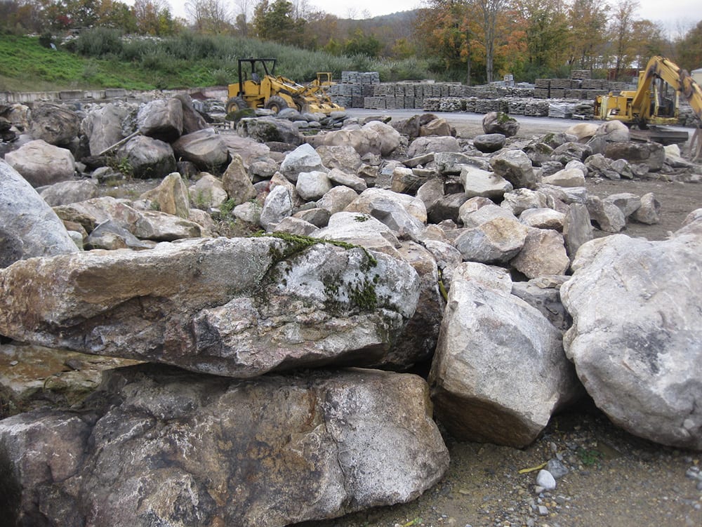 More photographs of our landscaping boulers at Wicki Stone.