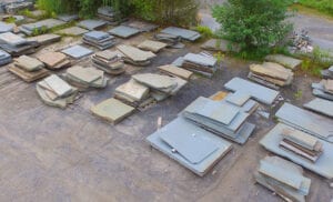 Large stone slabs inventory at our NJ Stone Yard