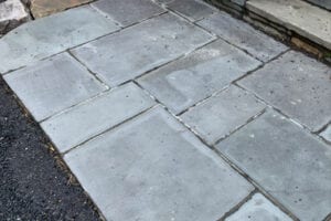 Example of a Blue Blue Bluestone walkway showing the silver and gray colors