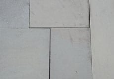 See pictures of our Bluestone pattern, blue blue color, sawn thermal finish stone
