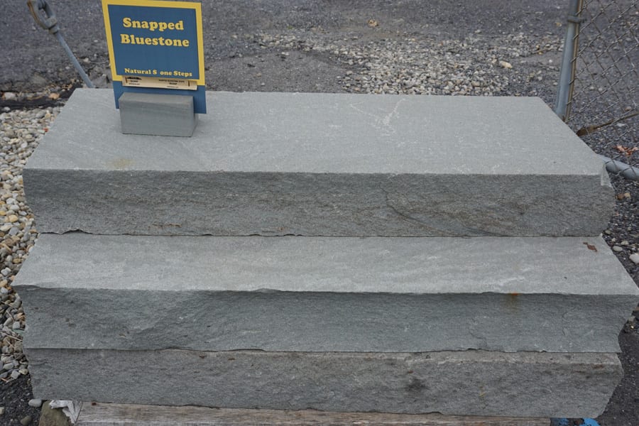 An example of our snapped edge bluestone steps