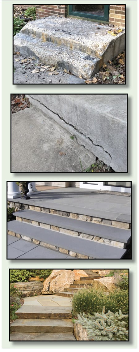 Concrete steps versus natural stone steps - a comparison