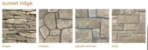 A brown and beige colored thin veneer stone