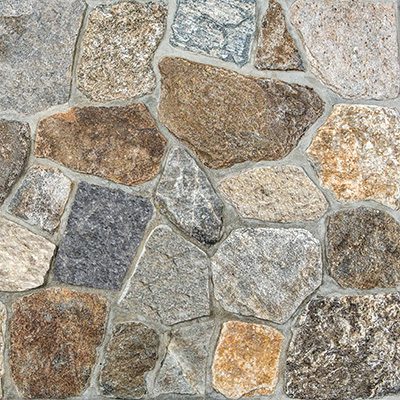 Mosaic shaped thin veneer stone example