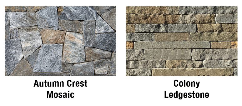 Two types of veneer stone from Natural Facing