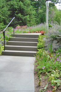 In the field photo of dimensional bluestone steps