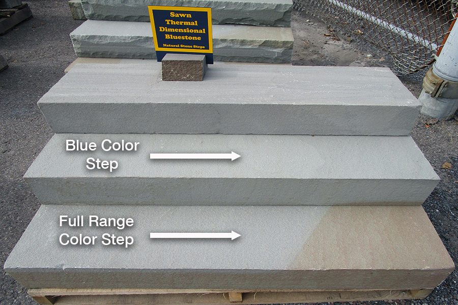picture of the two color choices in dimensional bluestone steps