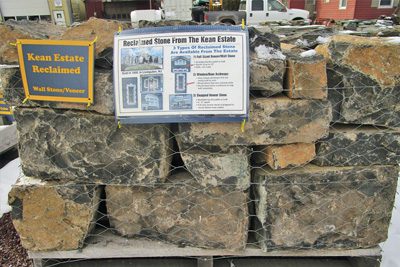 Reclaimed wall stone from an old estate