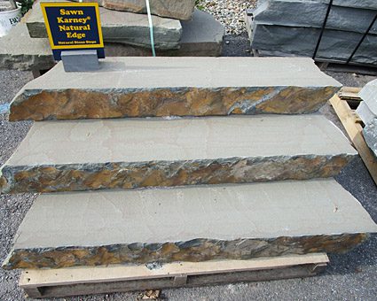 Sawn natural edge Karney stone steps
