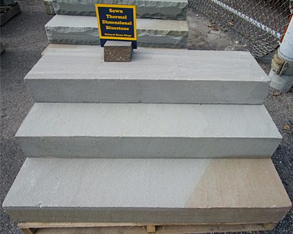 Sawn thermal dimensional bluestone steps picture
