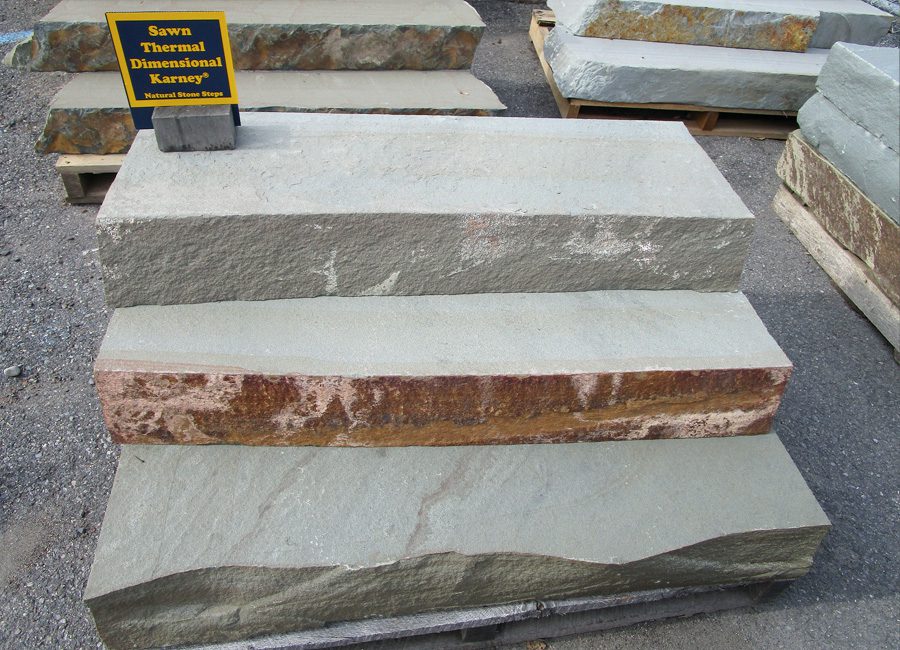 A picture of our dimensional karney natural stone steps