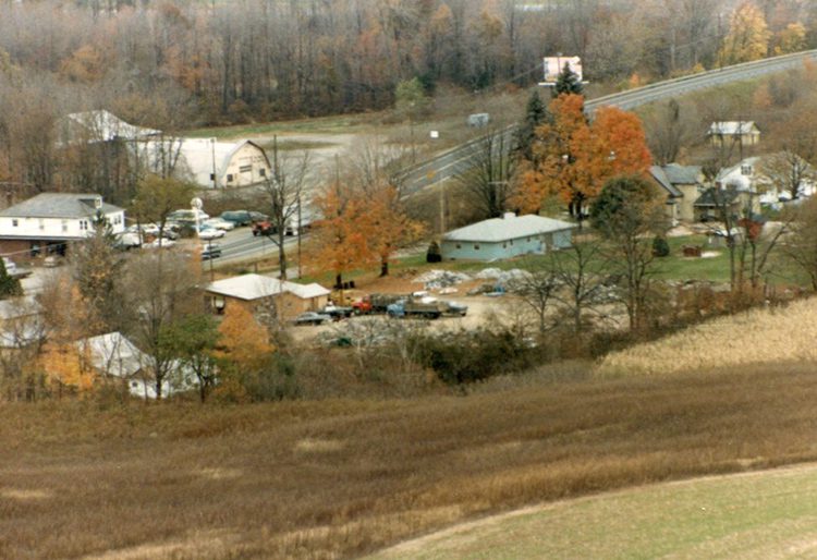 A very early shot of the yard from a distance
