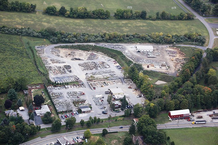 The yard in 2011 after the exapnsion and addition of the new fabrication facility