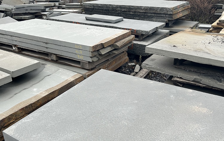 4" thick bluestone slabs - large stone pieces
