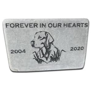 Pet Memorial In Stone - picture of engraved stone pet memorial