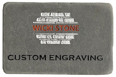 Sign your work with custom stone engraving - including logos.
