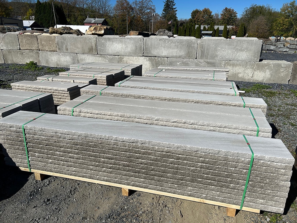 Picture of 12' wide limestone stair treads at Wicki Stone