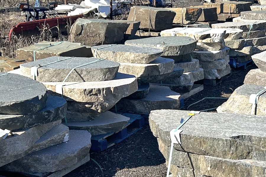 Inventory of our colorful Indian Hill Natural Stone Steps.