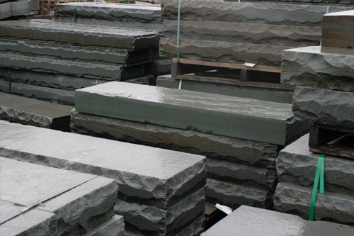 Part of our inventory of sawn bluestone steps