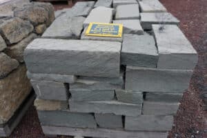 A picture of our snapped bluestone wall stone