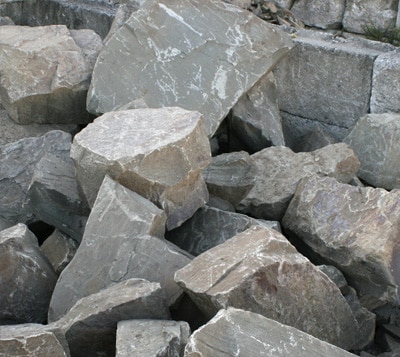 A picture of our Karney® chunks - which are boulders and large wall stone