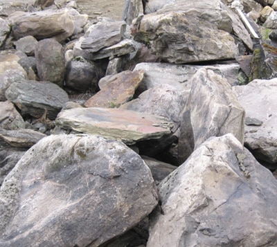 A picture of our PA Colonial Landscape boulders