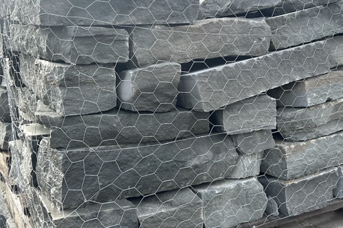 A picture of our snapped bluestone wall stone