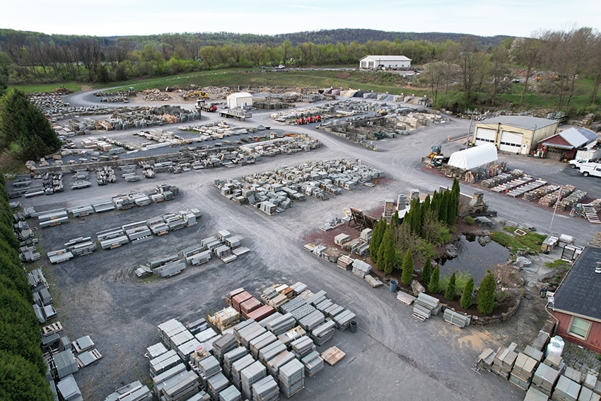 Aerial picture of Wicki Stone a premier NJ stone supplier
