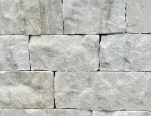 bright white thin veneer building stone