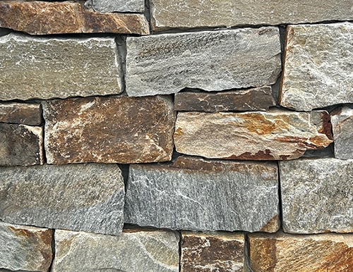A picture of our colorful thin veneer stone called Carmel Hill