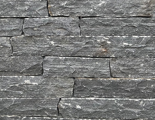 a picture of out Teton ledge stone veneer stone in shades of gray - including dark gray