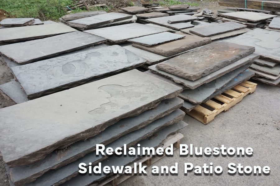 Reclaimed-Bluestone-For-LEED-Building-Credits A picture of our reclaimed bluestone walkway stone that can be used for LEED building credits