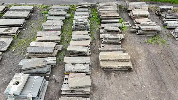 Picture of reclaimed bluestone steps that can help obtain LEED V5 Building Credits