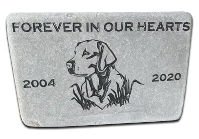 Pet Memorial In Stone - picture of engraved stone pet memorial