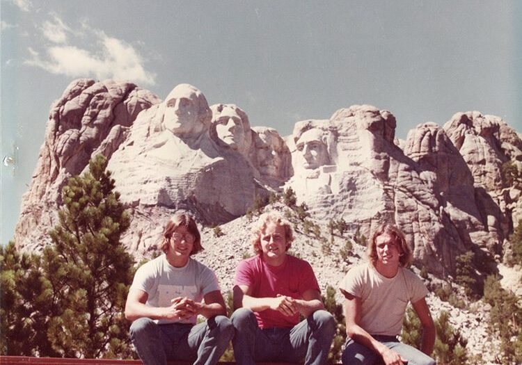 The cross country trip. Left to right Al Kurnath, Pete Wicki and Lem Hing.